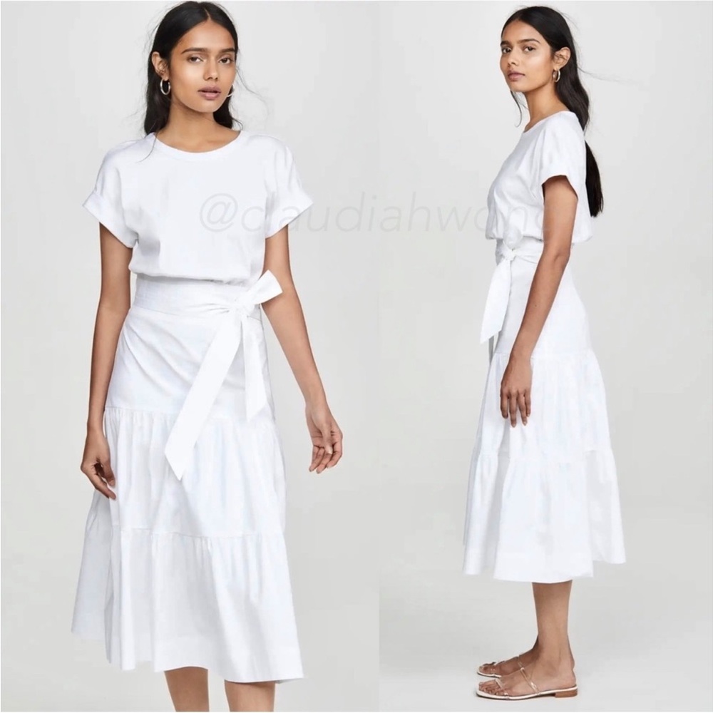 Veronica Beard Trail White Midi Dress XL